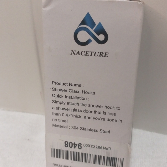 NNWT Naceture Shower Door Hooks Towel Rack (2 double hooks) - Picture 2 of 4